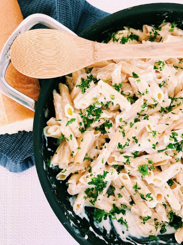 Easy Homemade Alfredo Sauce Recipe with Penne Pasta - TREKKN | RVing ...