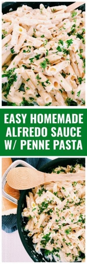 Easy Homemade Alfredo Sauce Recipe with Penne Pasta - TREKKN | RVing ...