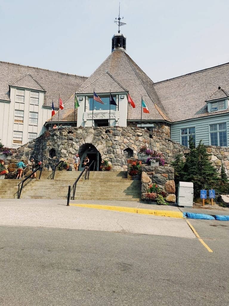 The historic Timberline Lodge