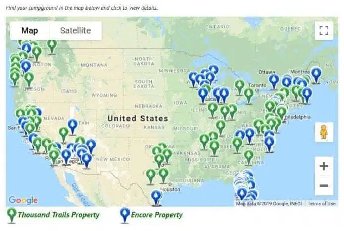 Thousand Trails Locations Map Here's Why You Will Use These Campground Memberships The Most - Trekkn |  Rving, Camping & Hiking