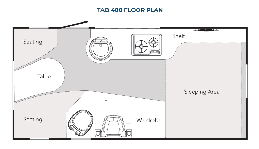 The TAB 400 floor plan leaves little to be desired in terms of features or style. It stands out from the crowd.