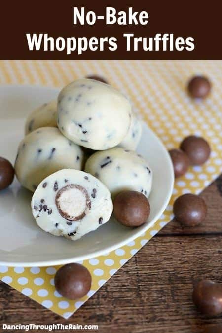 No Bake Truffles With Whoppers Candy