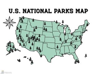 your printable us national parks map with all 62 parks