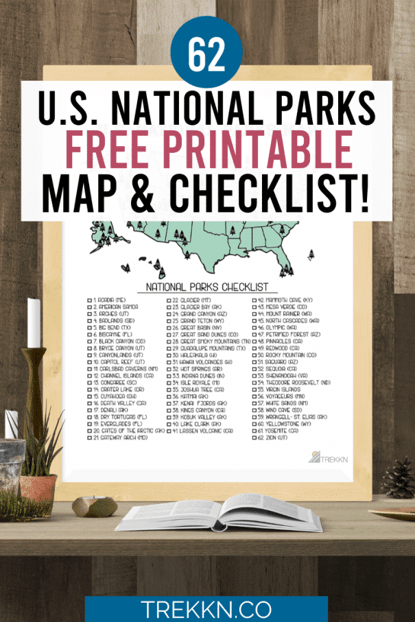 Printable List Of National Parks