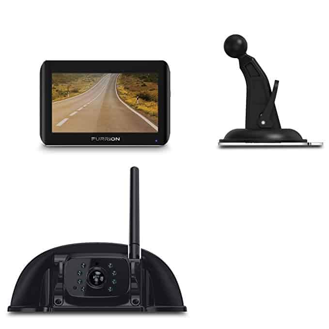 Furrion Vision S 4.3 Inch Wireless RV Backup System with 1 Rear Sharkfin Camera
