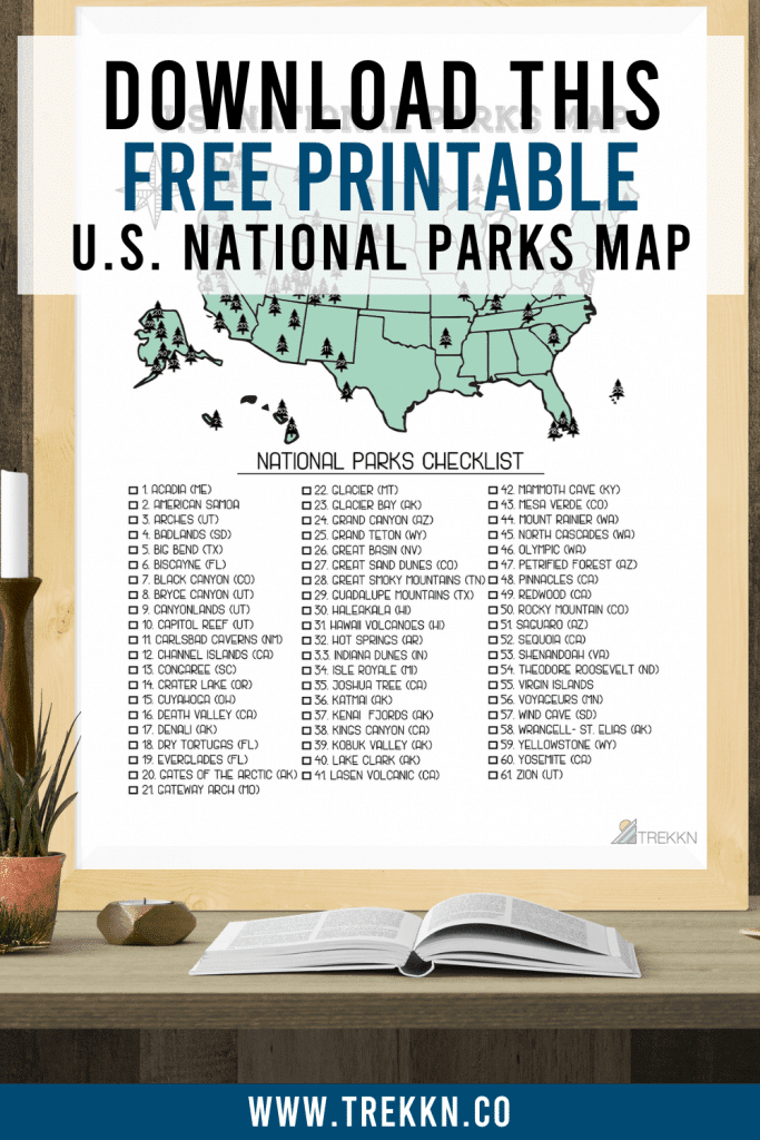 Your Printable U.S. National Parks Map with All 61 Parks