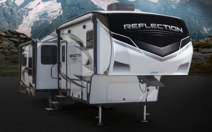 reflection rv 5th wheel with king bed