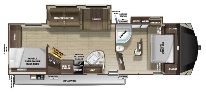 Silverstar Limited Fifth Wheel Floorplan