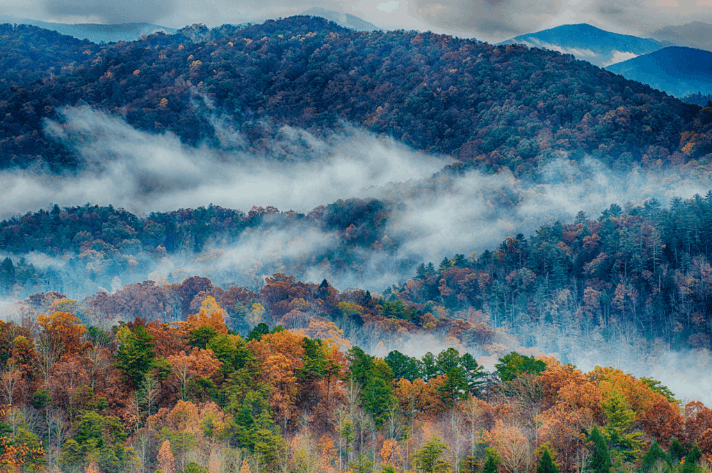 smoky mountains cades cove waterfall