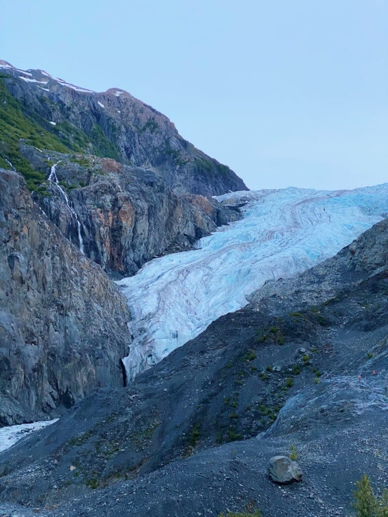 a view of exit glacier in alaska