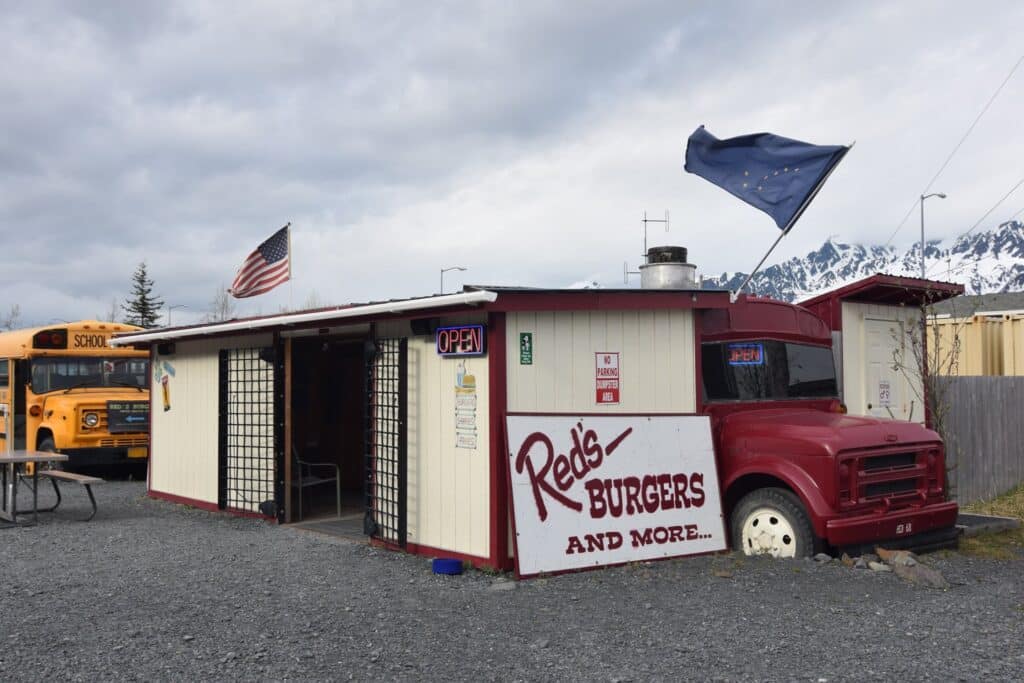 Red's Burgers in Seward Alaska - the best burgers in town