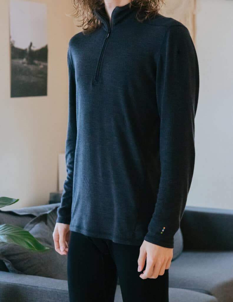 merino wool base layer top and bottom for outdoors
