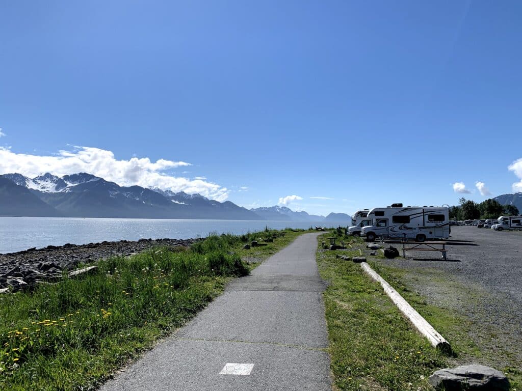 the waterfront in Seward, AK in the summer