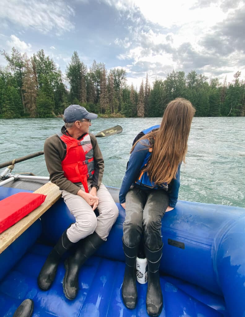 rafting in Alaska as a family