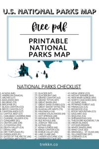 Your Printable U.S. National Parks Map with All 63 Parks (2023)