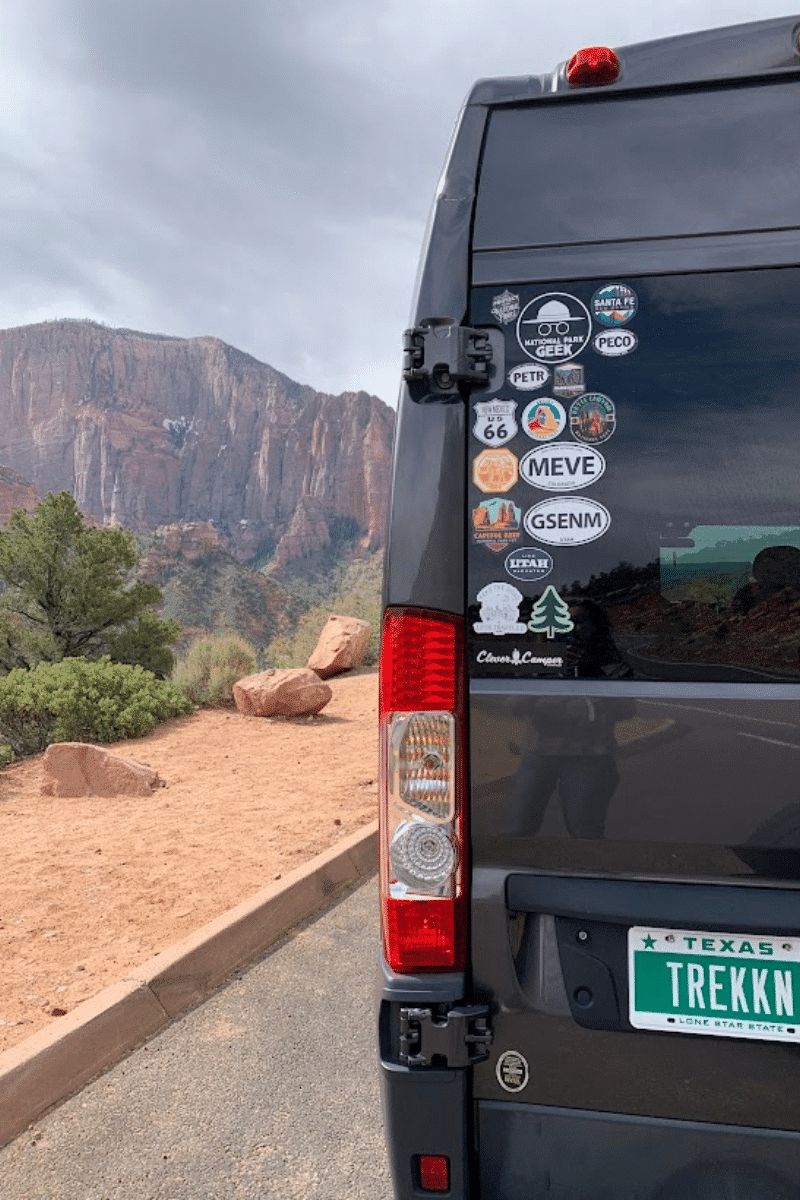 Trekkn license and travel stickers