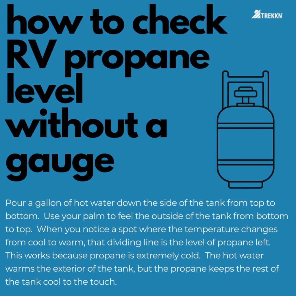 Check RV propane tank level