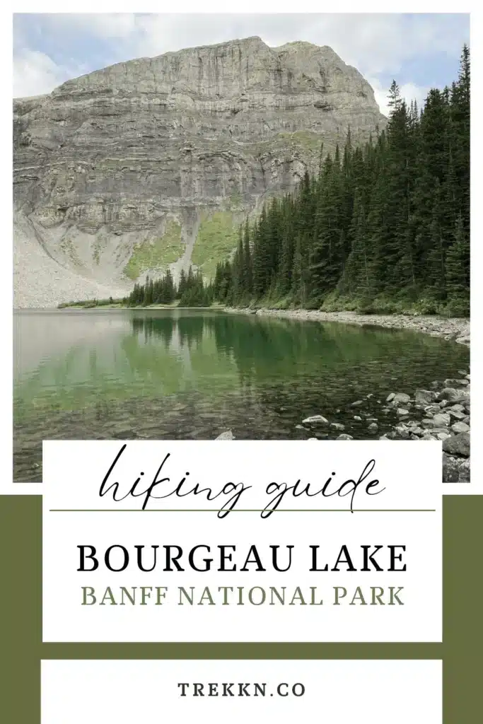 Bourgeau Lake in Banff National Park, a great turning point along one of the best day hikes in Banff.